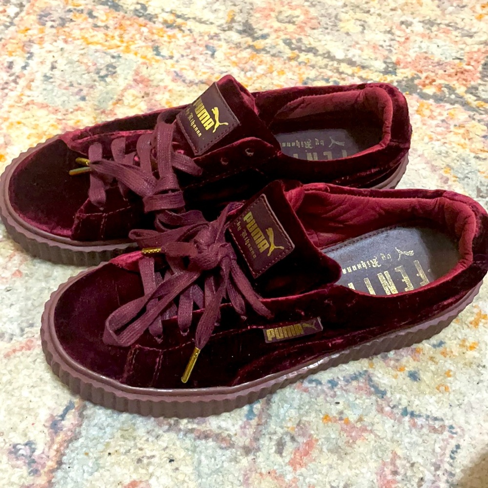 Rihanna FENTY Puma  Royal Purple velvet creeper